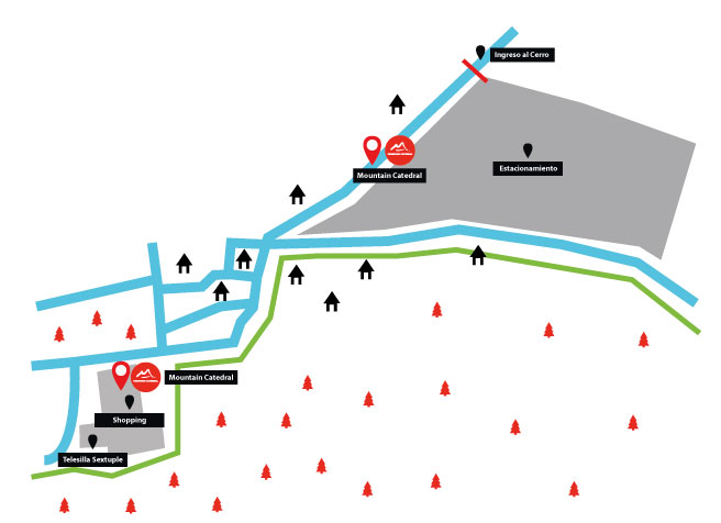 Mapa Mountain Catedral — Cerro Catedral Bariloche